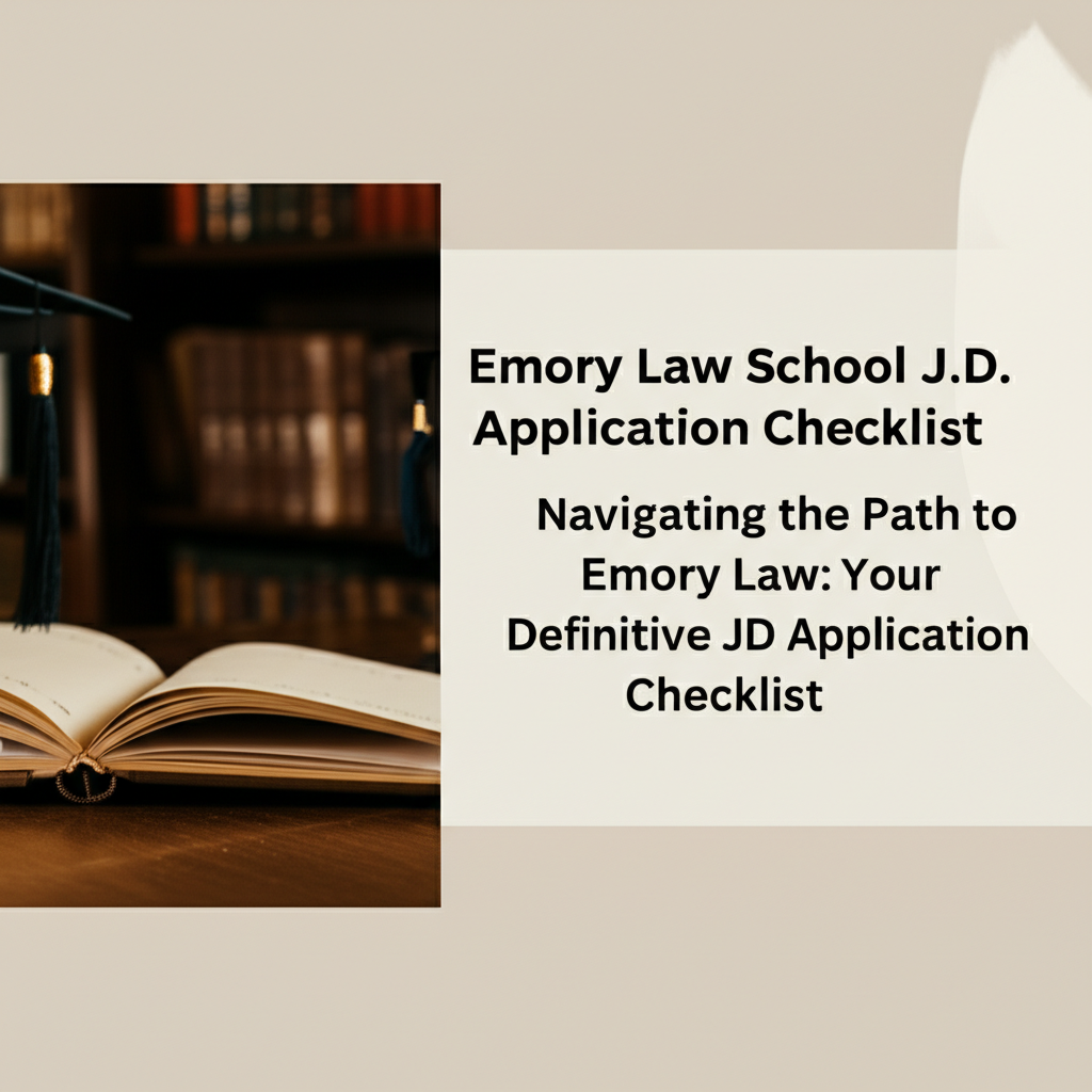 Navigating the Path to Emory Law: Your Definitive JD Application Checklist Navigating the Path to Emory Law: Your Definitive JD Application Checklist